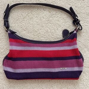 The Sak Crochet purple, red and pink purse